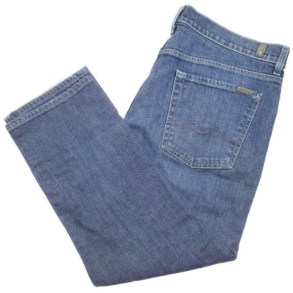 7 For All Mankind Slimmy 7AMK Stretch Denim Jeans Pants Men's "36" Actual 38x25 - Picture 1 of 11